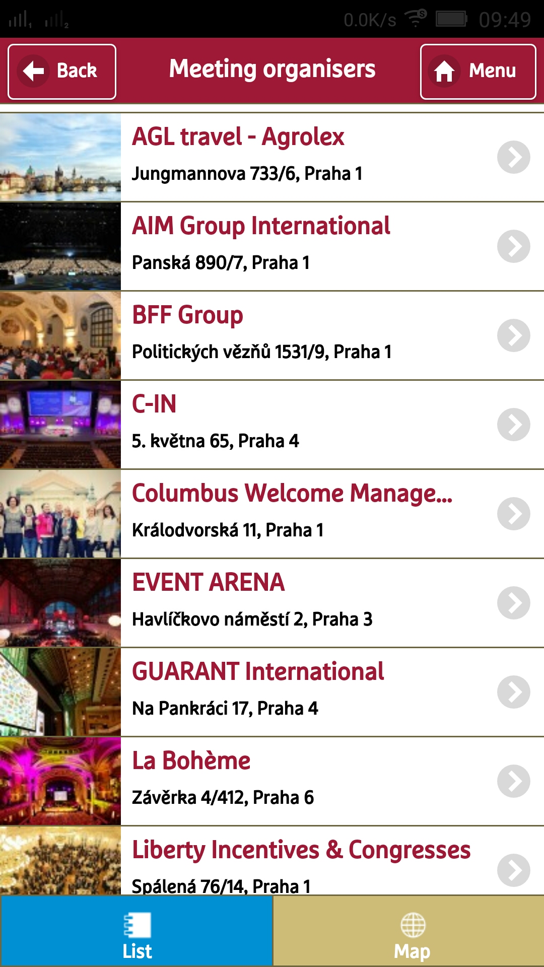 Prague Meeting Planners Guide app